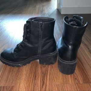 Heeled combat boots